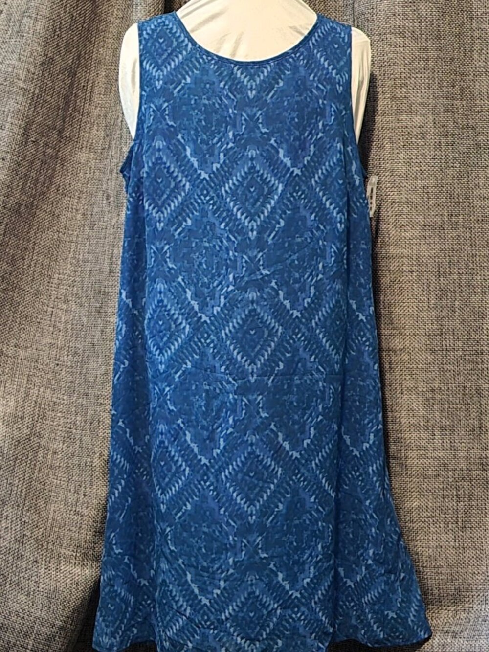 GNW Chiffon Dress Women's Size 10 Sleeveless A Line Blue Lined Zip Up Back NWT
